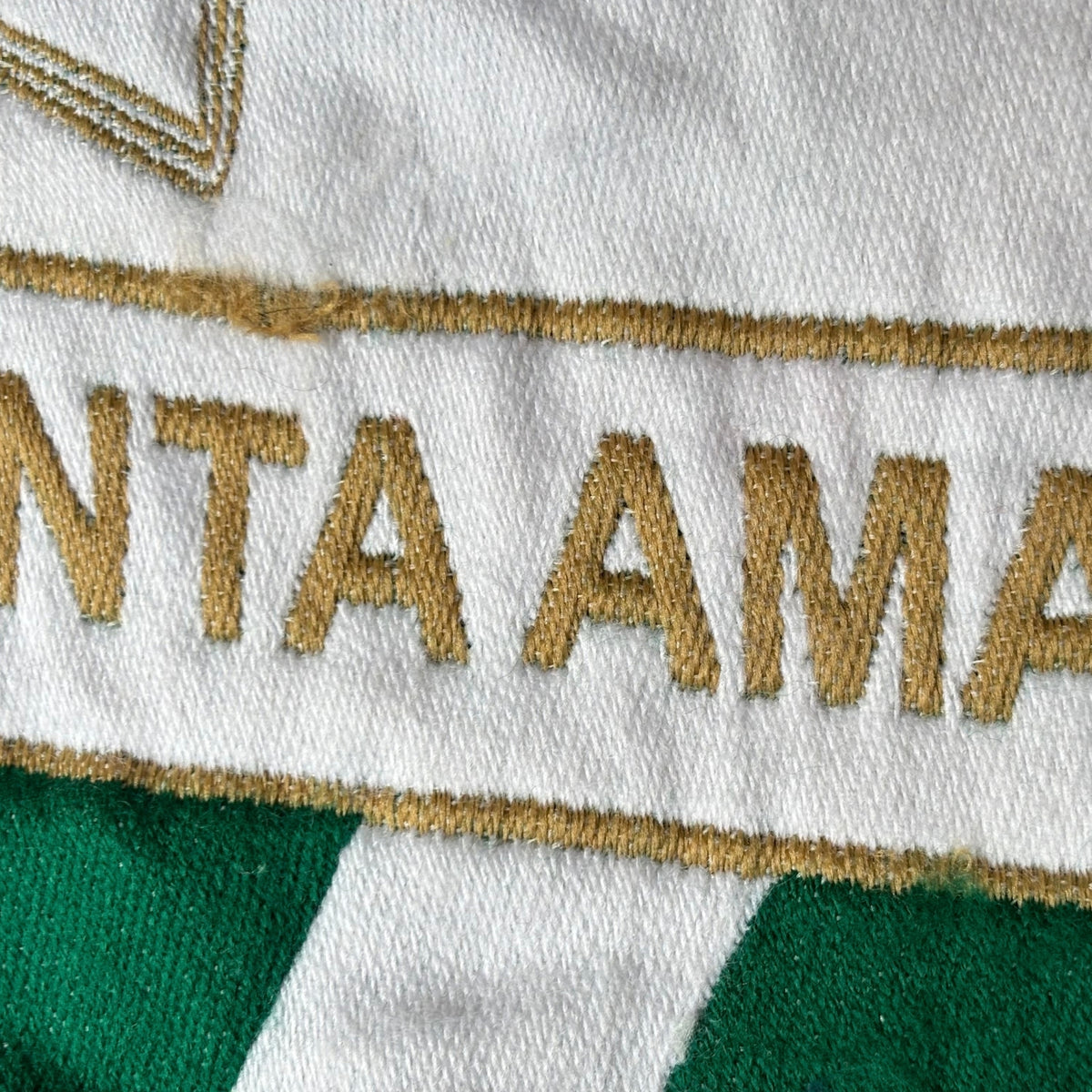 Bufanda de fútbol CD Santa Amalia verde y blanca