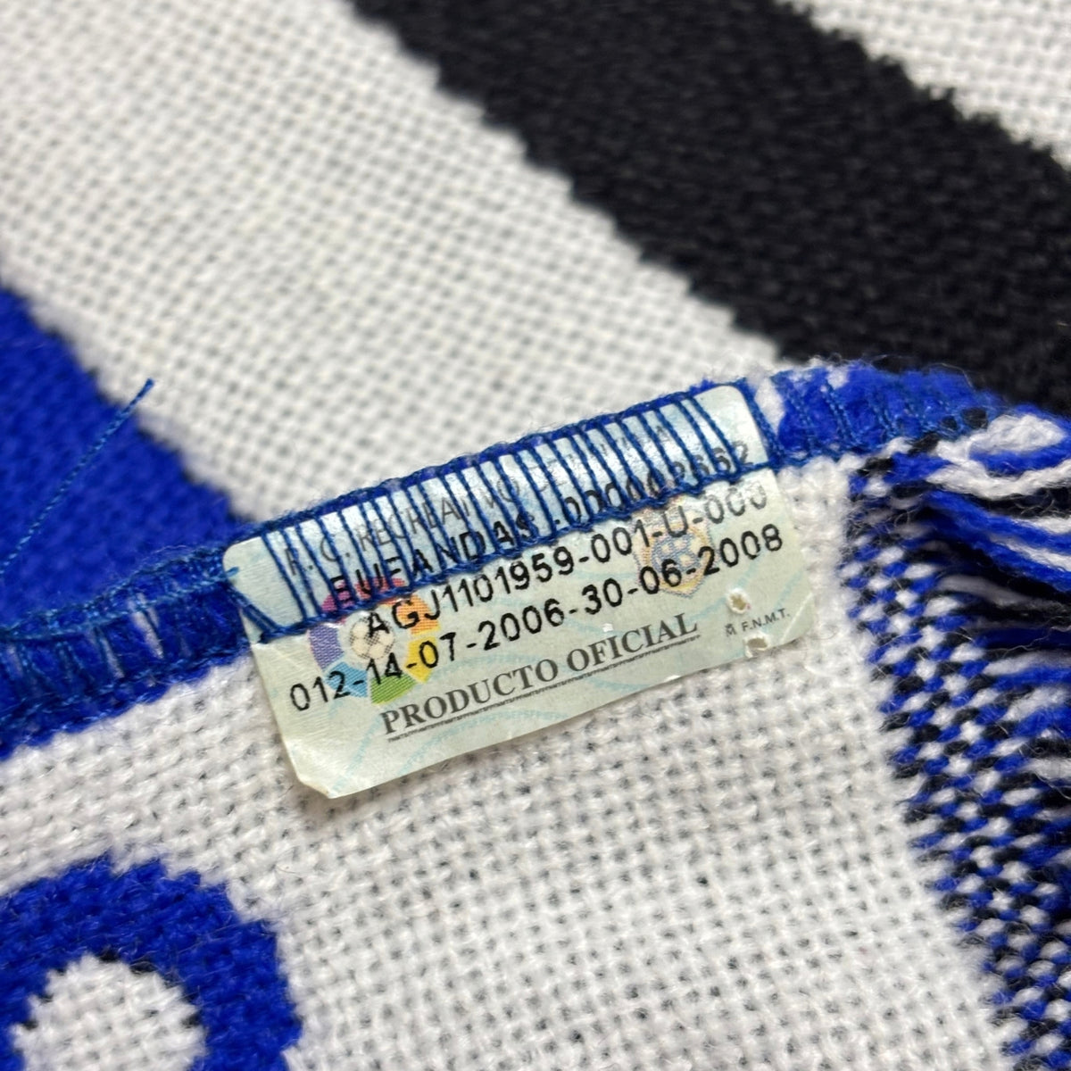 Bufanda de fútbol Recreativo de Huelva Mágico Decano azul