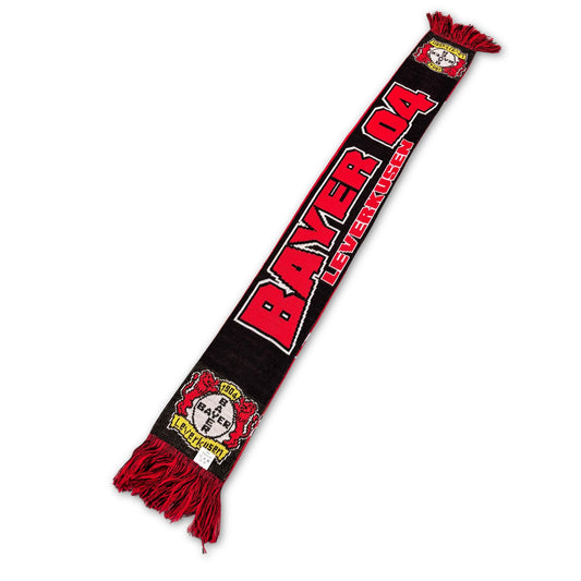 Bufanda de fútbol Bayer 04 Leverkusen Nordkurve roja y negra