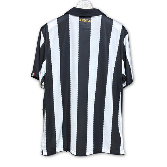 camiseta de futbol de la juventus de turin primera equipacion nike 2010 2011 rayas negras y blancas