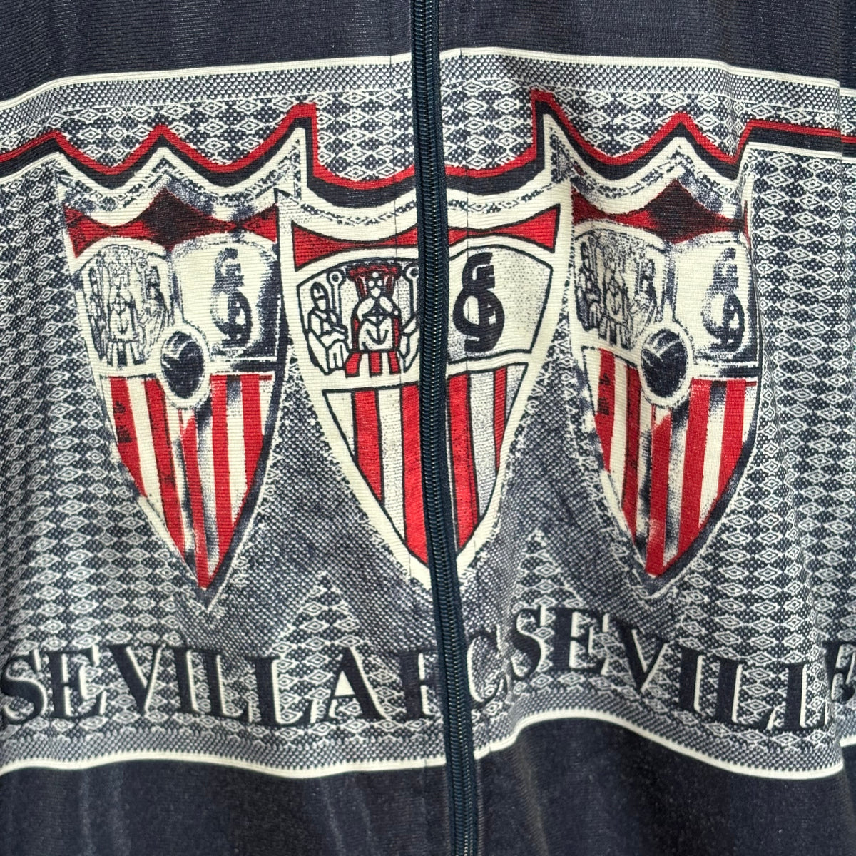 Chaqueta de fútbol vintage Sevilla FC 1995-1996 Umbro azul marino
