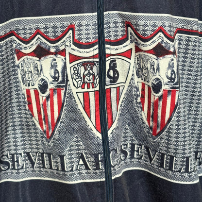 Chaqueta de fútbol vintage Sevilla FC 1995-1996 Umbro azul marino