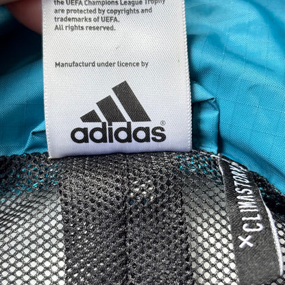 Chaqueta de fútbol impermeable Real Madrid 2017-2018 Adidas turquesa