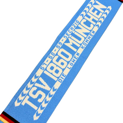 Bufanda 1860 Munich celeste vintage