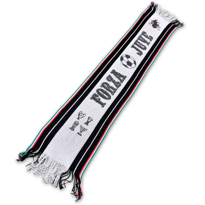 Bufanda de fútbol vintage Juventus serigrafiada Forza Juve