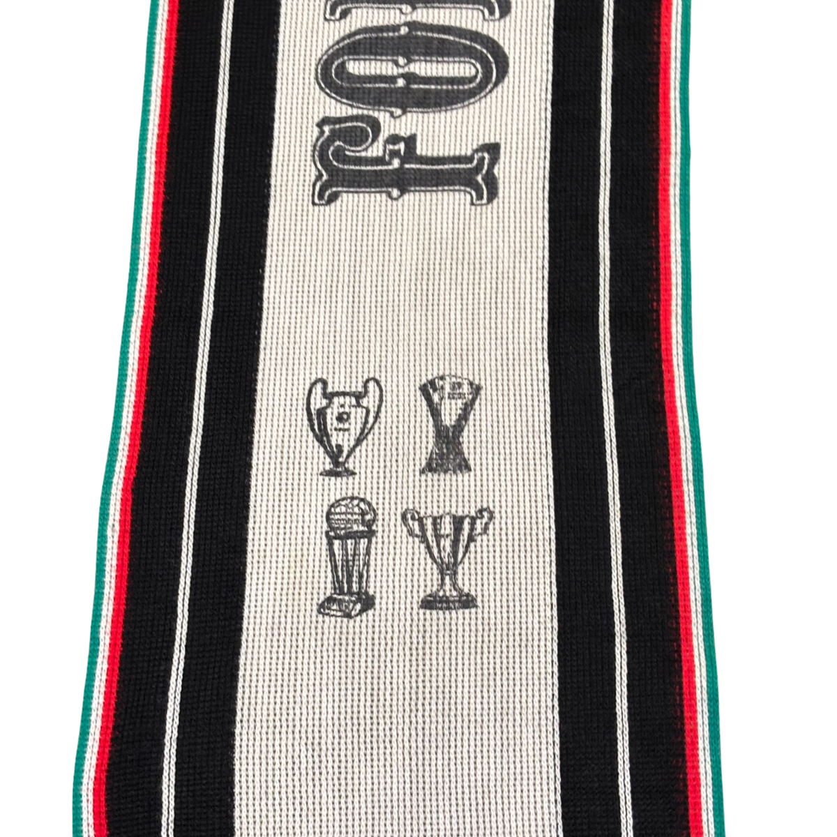 Bufanda de fútbol vintage Juventus serigrafiada Forza Juve