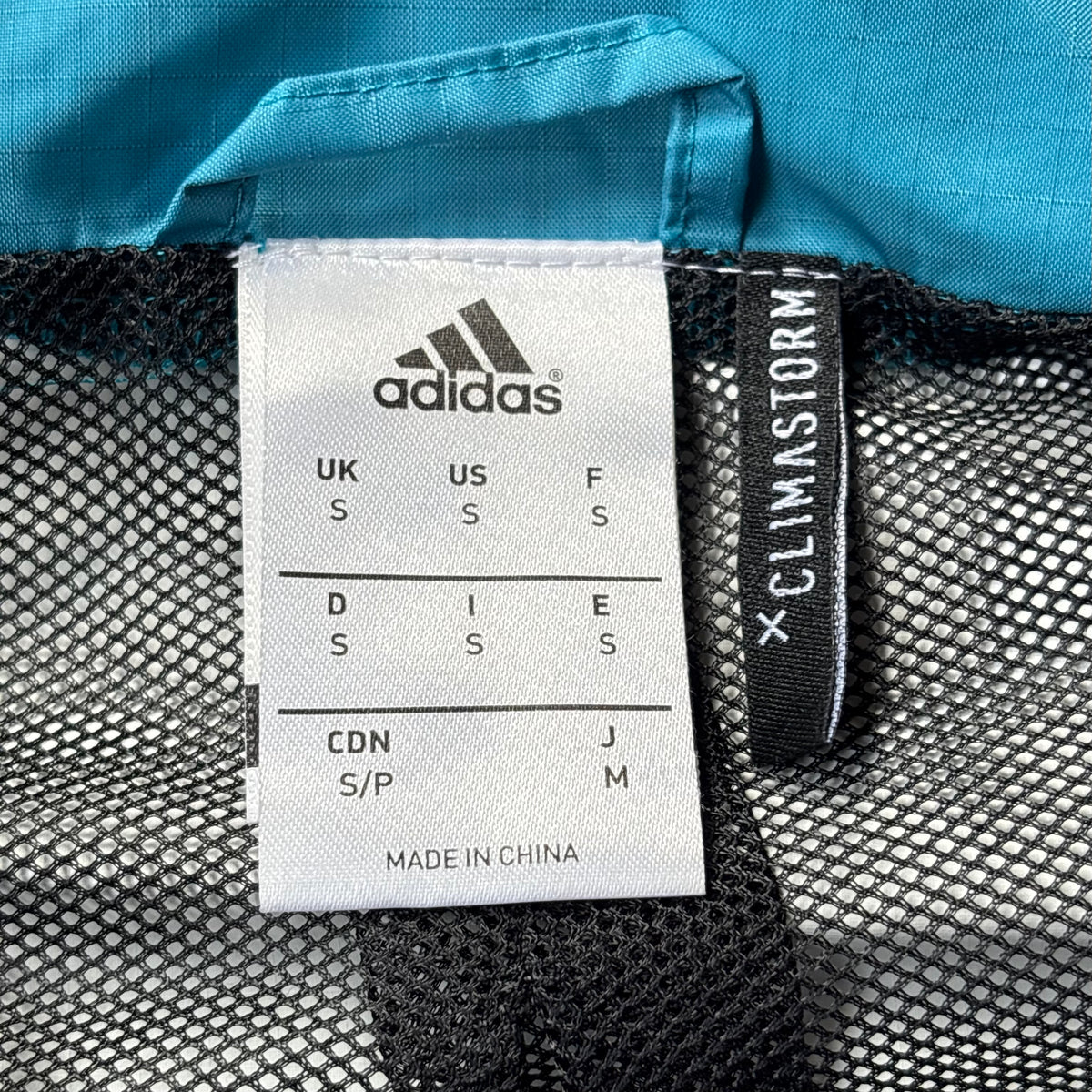 Chaqueta de fútbol impermeable Real Madrid 2017-2018 Adidas turquesa