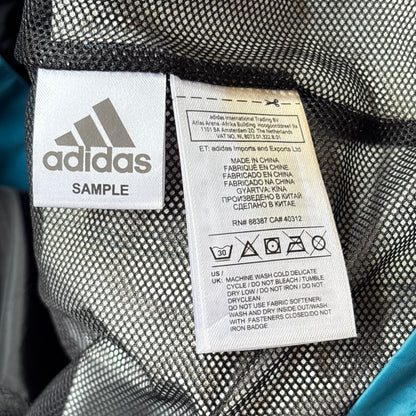 Chaqueta de fútbol impermeable Real Madrid 2017-2018 Adidas turquesa