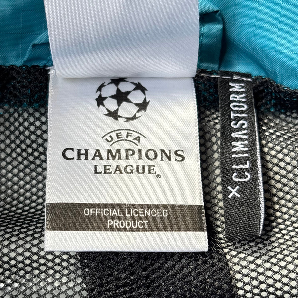 Chaqueta de fútbol impermeable Real Madrid 2017-2018 Adidas turquesa