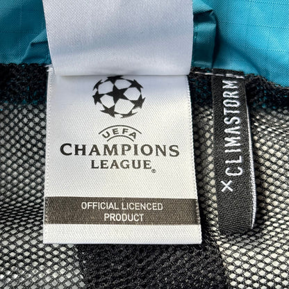 Chaqueta de fútbol impermeable Real Madrid 2017-2018 Adidas turquesa