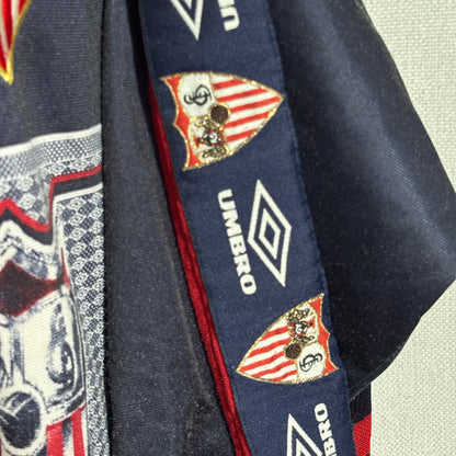 Chaqueta de fútbol vintage Sevilla FC 1995-1996 Umbro azul marino