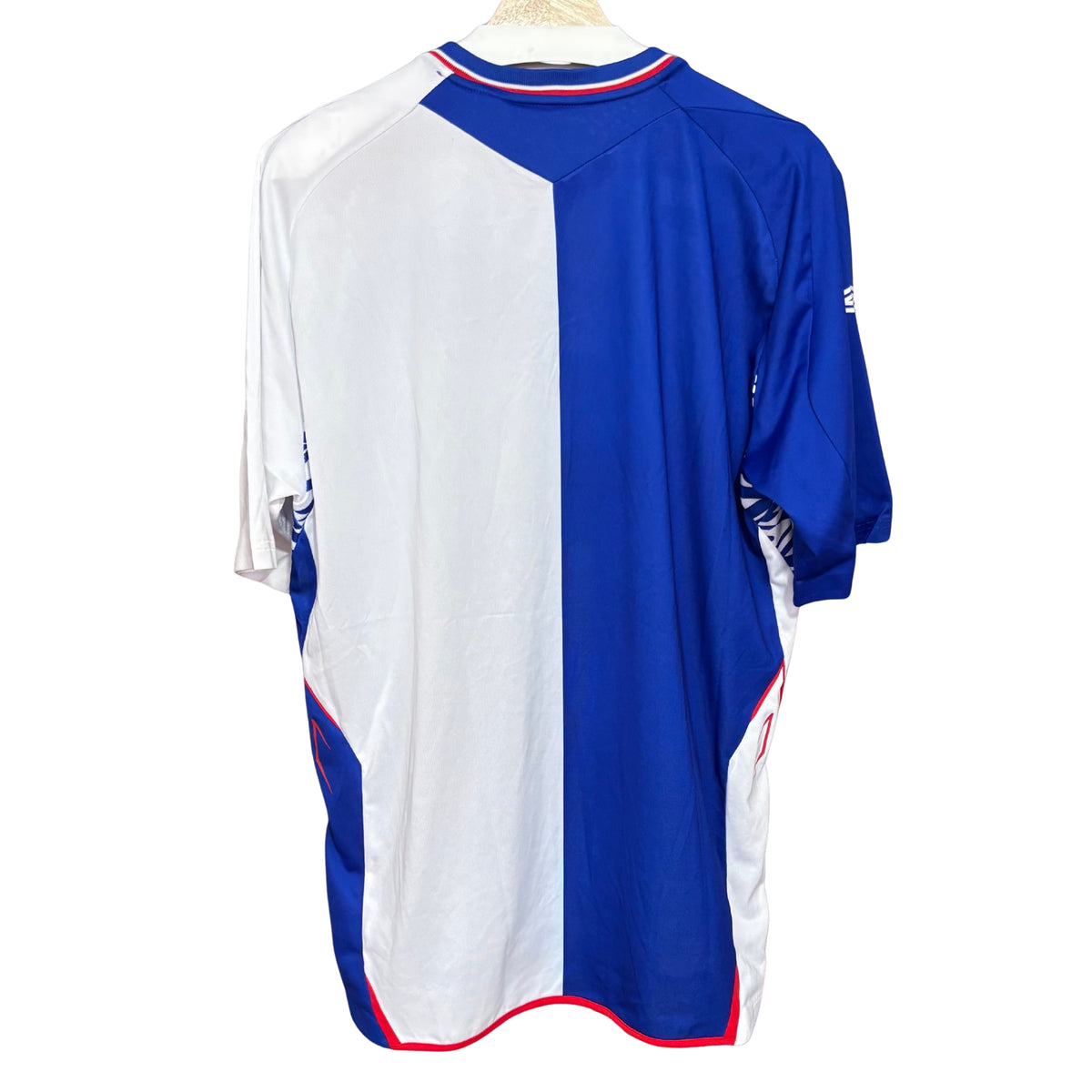 Camiseta Blackburn Rovers Umbro 2007 2008 Local Azul Blanco