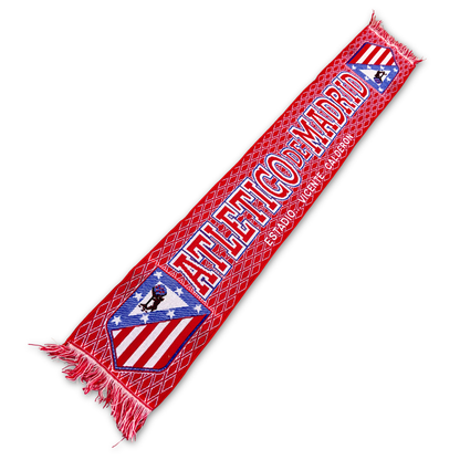 Bufanda de fútbol vintage Atlético de Madrid rombos Vicente Calderón