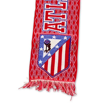 Bufanda de fútbol vintage Atlético de Madrid rombos Vicente Calderón