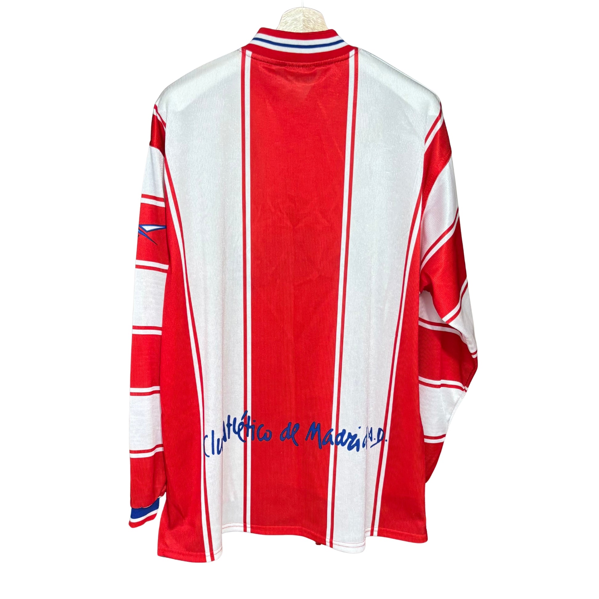 atletico atlético atleri madrid reebok 1999 2000 home fotball shirt camiseta futbol roja blanca
