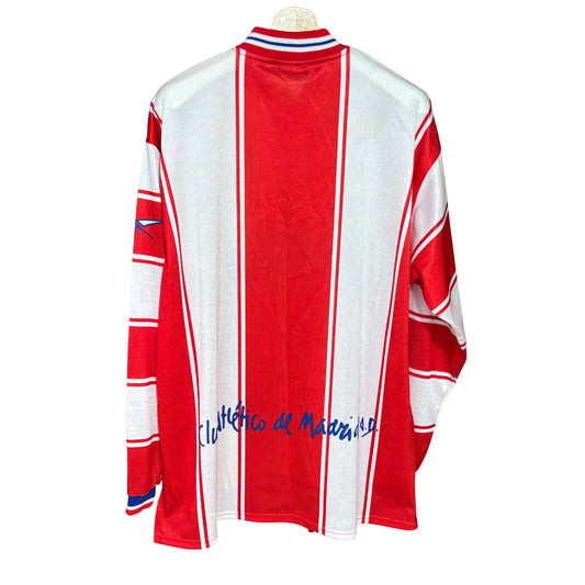 atletico atlético atleri madrid reebok 1999 2000 home fotball shirt camiseta futbol roja blanca