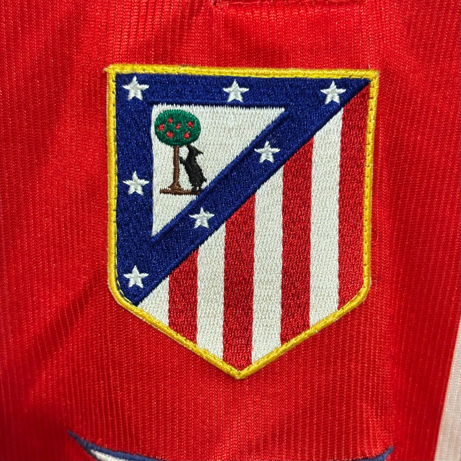 atletico atlético atleri madrid reebok 1999 2000 home fotball shirt camiseta futbol roja blanca
