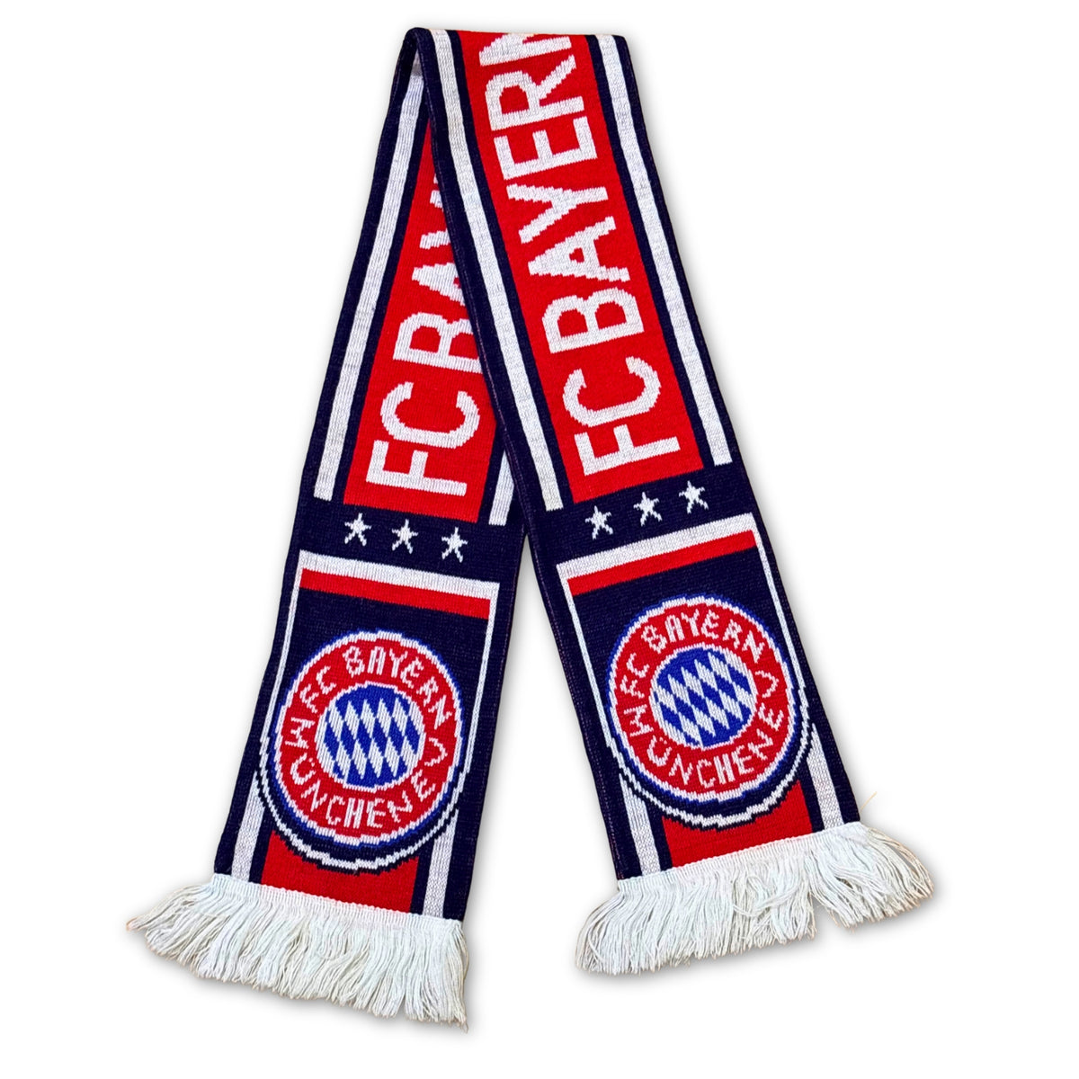 Bufanda de fútbol Bayern Múnich colorblock azul marino