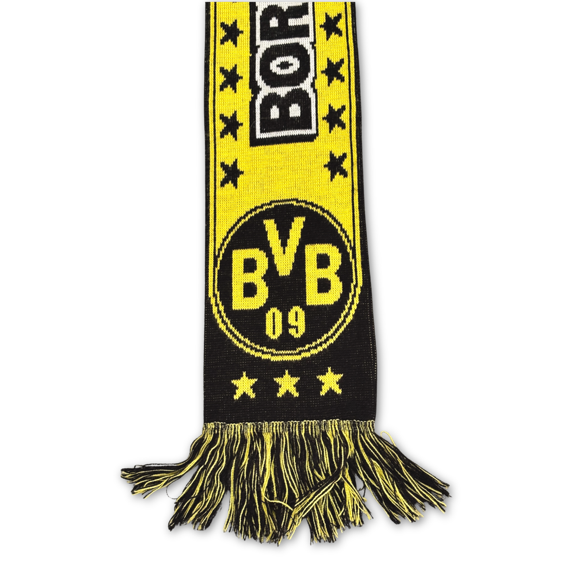 Bufanda de fútbol Borussia Dortmund estrellas amarilla y negra