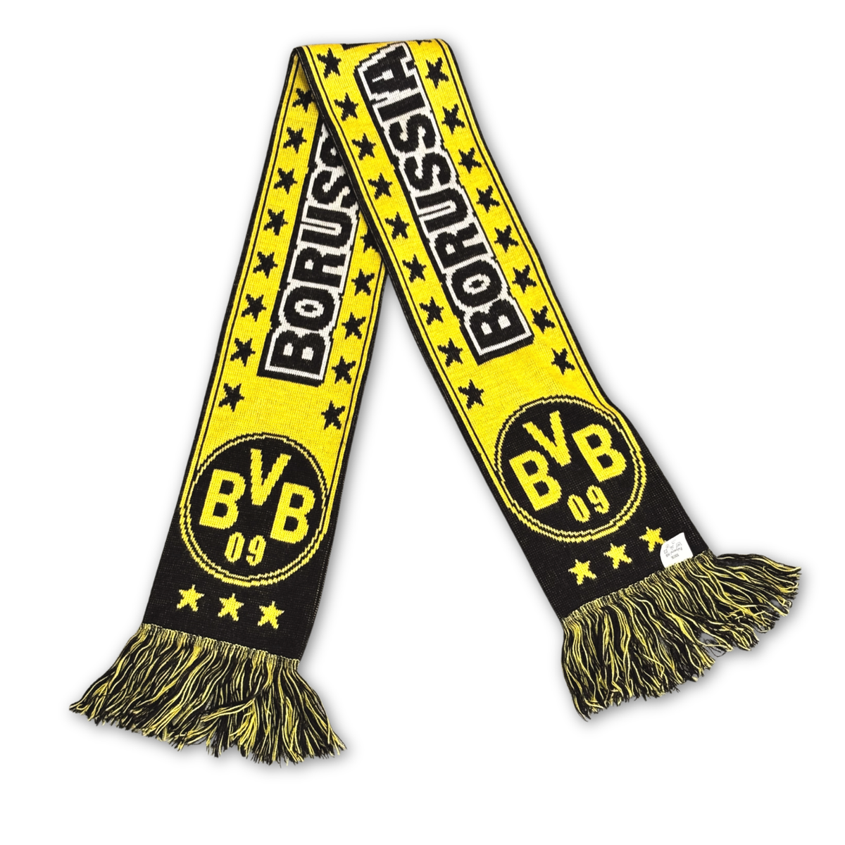 Bufanda de fútbol Borussia Dortmund estrellas amarilla y negra