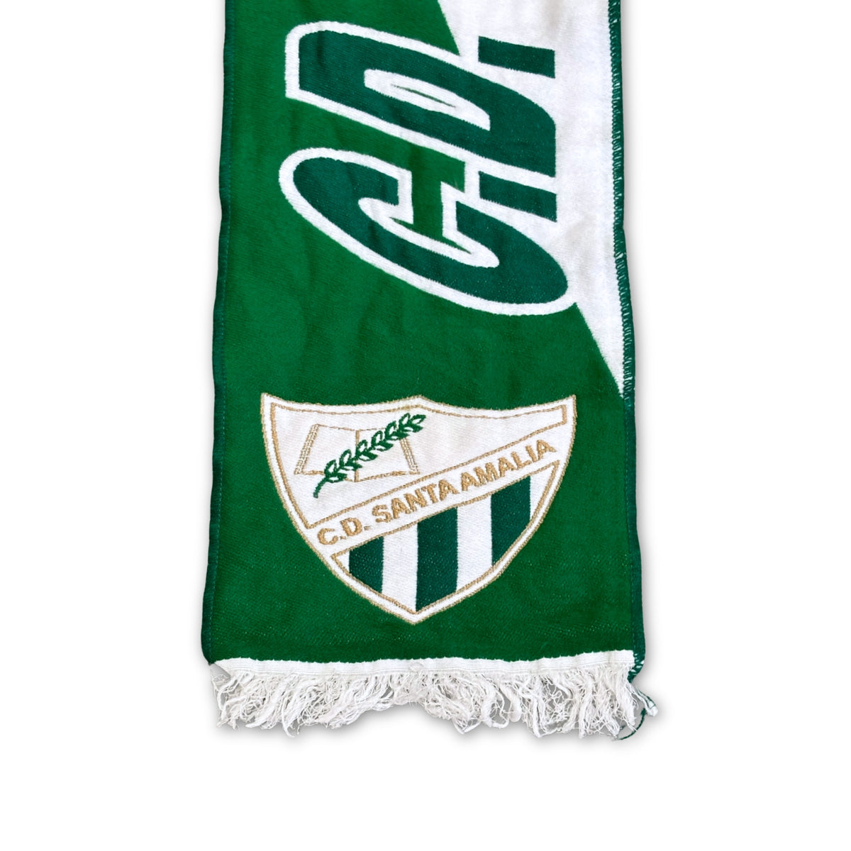 Bufanda de fútbol CD Santa Amalia verde y blanca
