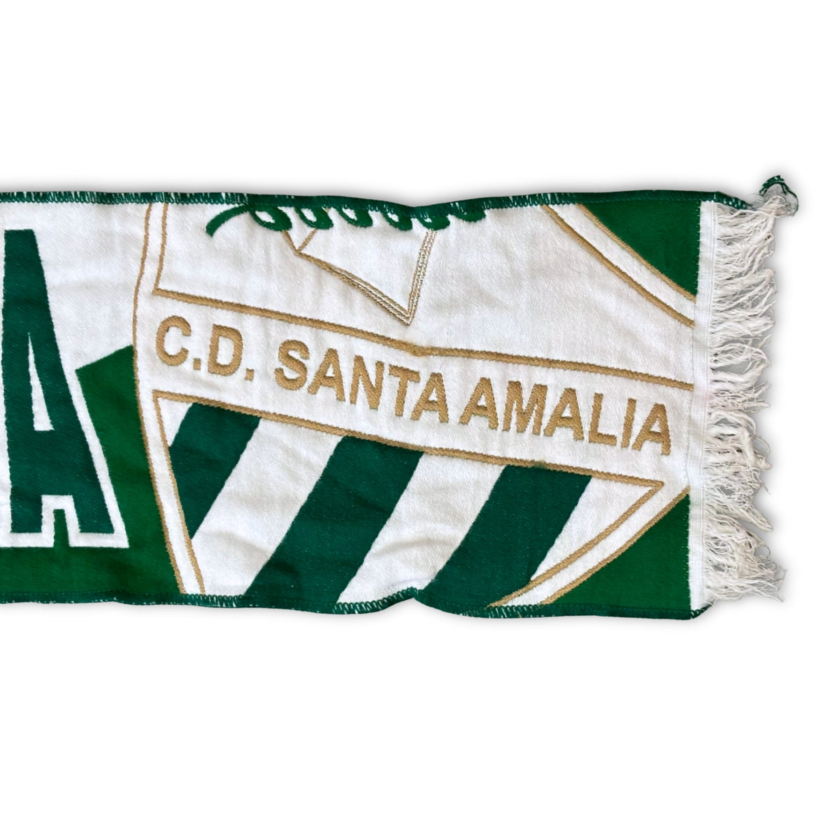 Bufanda de fútbol CD Santa Amalia verde y blanca