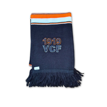 bufanda-futbol-franjas-valencia-cf-vcf negro naranja blanco