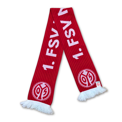 Bufanda de fútbol oficial 1. FSV Mainz 05 rayas rojas