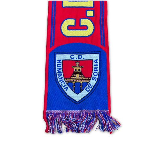 Bufanda de fútbol CD Numancia de Soria roja y azul