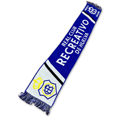 Bufanda de fútbol Recreativo de Huelva Mágico Decano azul