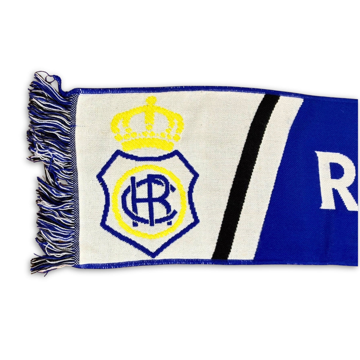 Bufanda de fútbol Recreativo de Huelva Mágico Decano azul