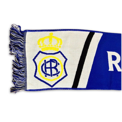 Bufanda de fútbol Recreativo de Huelva Mágico Decano azul