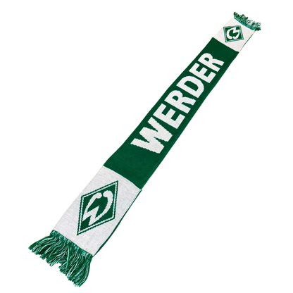 Bufanda de fútbol Werder Bremen colorblock verde y blanca