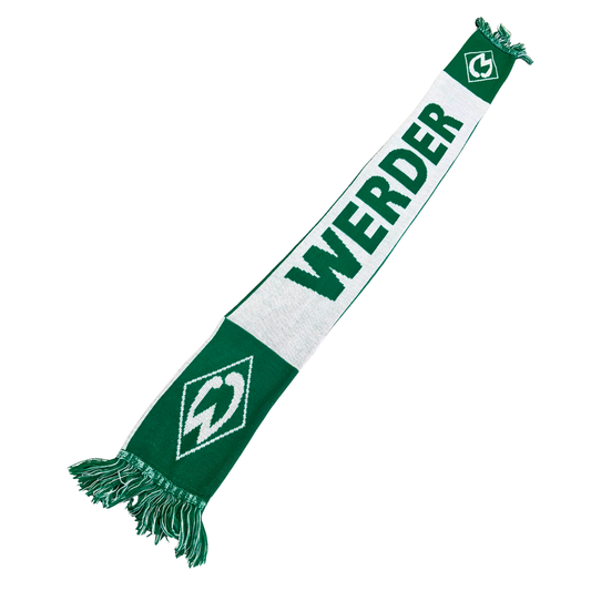Bufanda de fútbol Werder Bremen colorblock verde y blanca