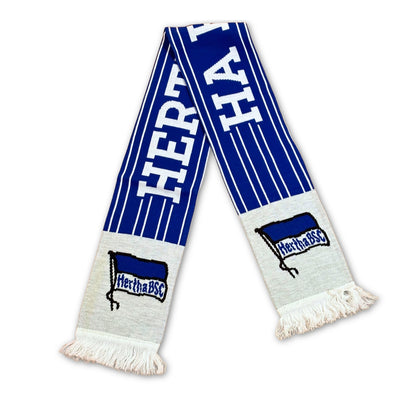 Bufanda de fútbol Hertha BSC Ha Ho He azul y blanca