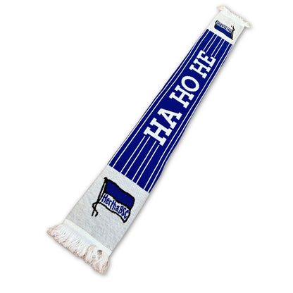 Bufanda de fútbol Hertha BSC Ha Ho He azul y blanca