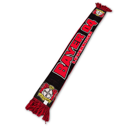 Bufanda de fútbol Bayer 04 Leverkusen Nordkurve roja y negra