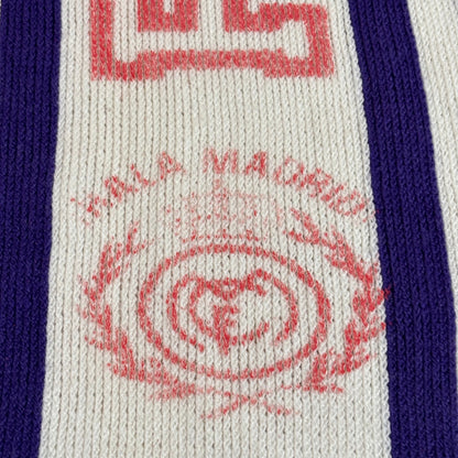 Bufanda de fútbol vintage Real Madrid serigrafiada años 80