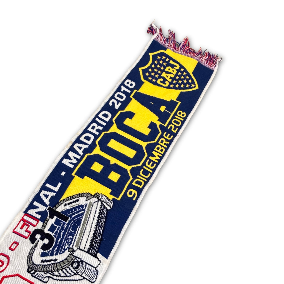 Bufanda de fútbol final Copa Libertadores 2018 River Plate Boca Juniors Madrid