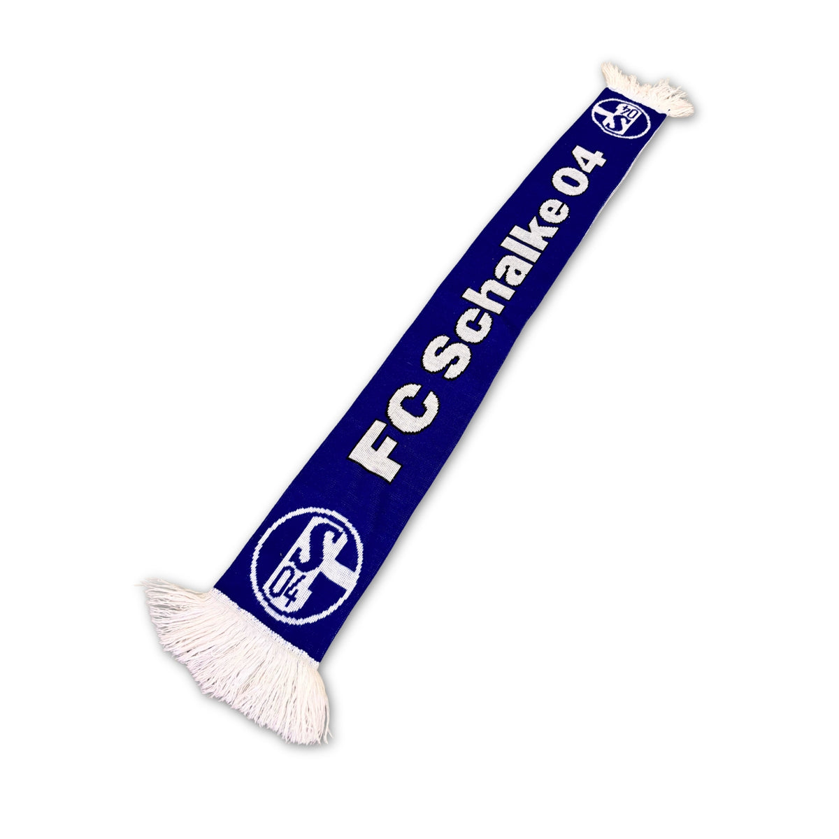 Bufanda de fútbol FC Schalke 04 Ein Leben lang azul y blanca