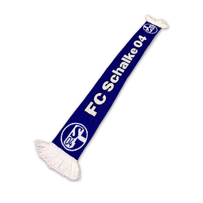 Bufanda de fútbol FC Schalke 04 Ein Leben lang azul y blanca