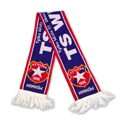 Bufanda de fútbol Wisła Cracovia Tylko Wisła azul marino