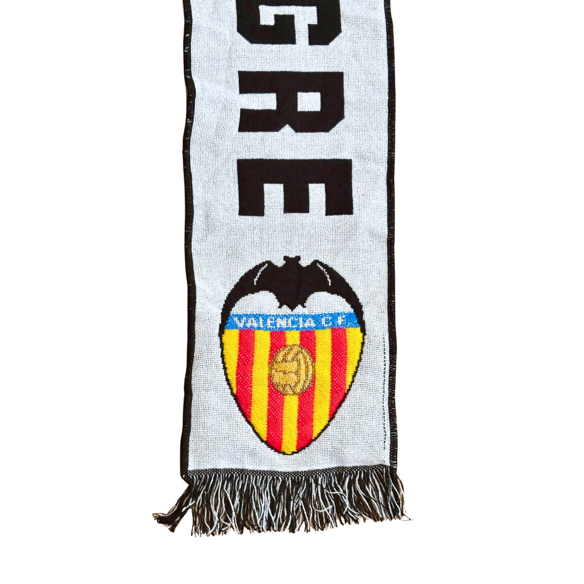 Bufanda de fútbol Valencia CF blanquinegre murciélago