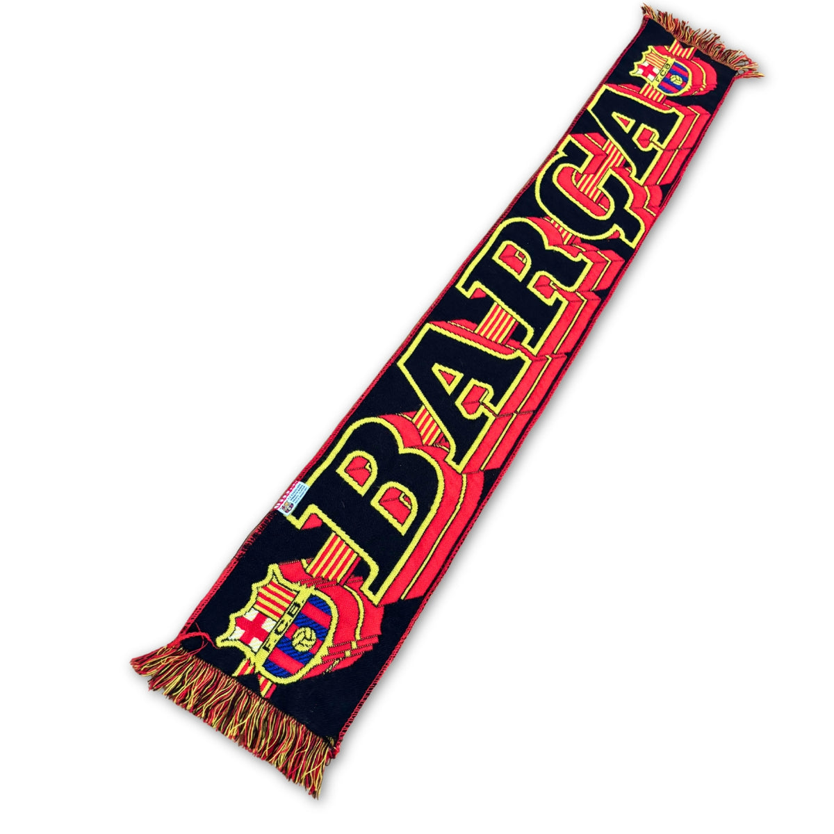 Bufanda de fútbol vintage FC Barcelona Barça negra senyera
