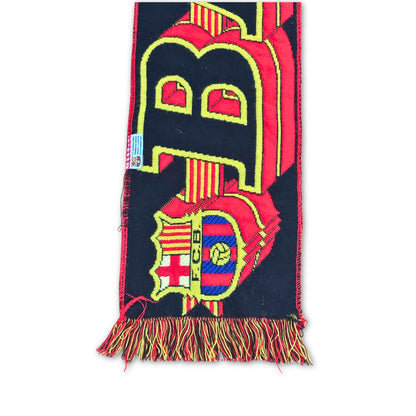 Bufanda de fútbol vintage FC Barcelona Barça negra senyera
