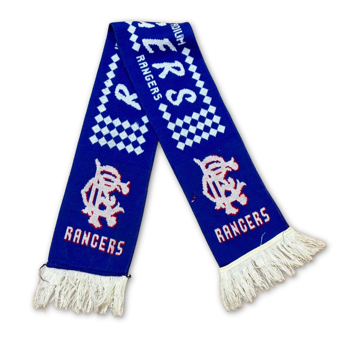 Bufanda de fútbol vintage Rangers FC Glasgow azul