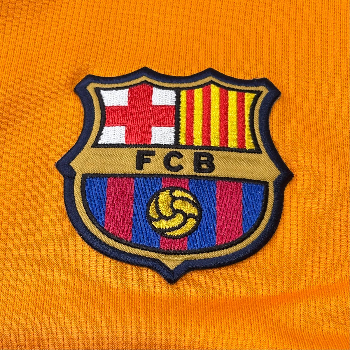 camiseta de futbol del fc barcelona 2006 2007 segunda equipacion naranja alternativa visitante nike