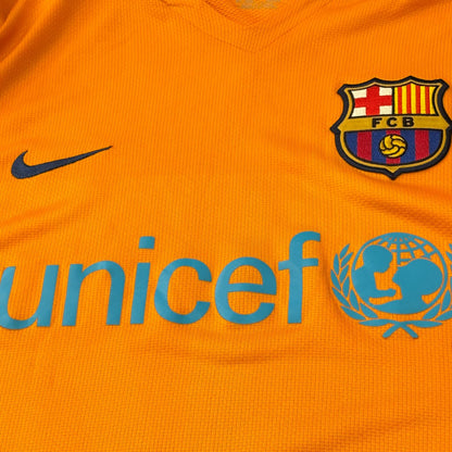 camiseta de futbol del fc barcelona 2006 2007 segunda equipacion naranja alternativa visitante nike