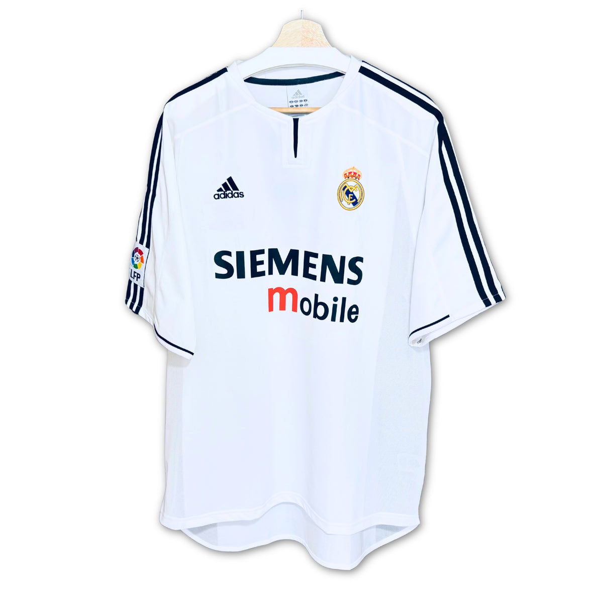 camiseta de futbol del real madrid temporada 2003 2004 local adidas home jersey dorsal solari