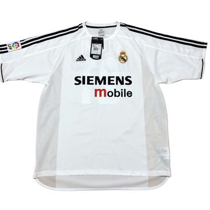 camiseta de futbol del real madrid temporada 2003 2004 local adidas home jersey dorsal solari